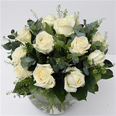 A Dozen White Roses or More