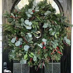 A Mixed foliage Christmas Wreaths